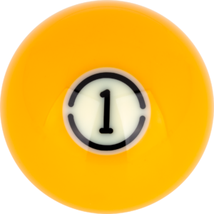 RBABK_01 Aramith BLACK Replacement Ball – #1 | Golden Break Billiards